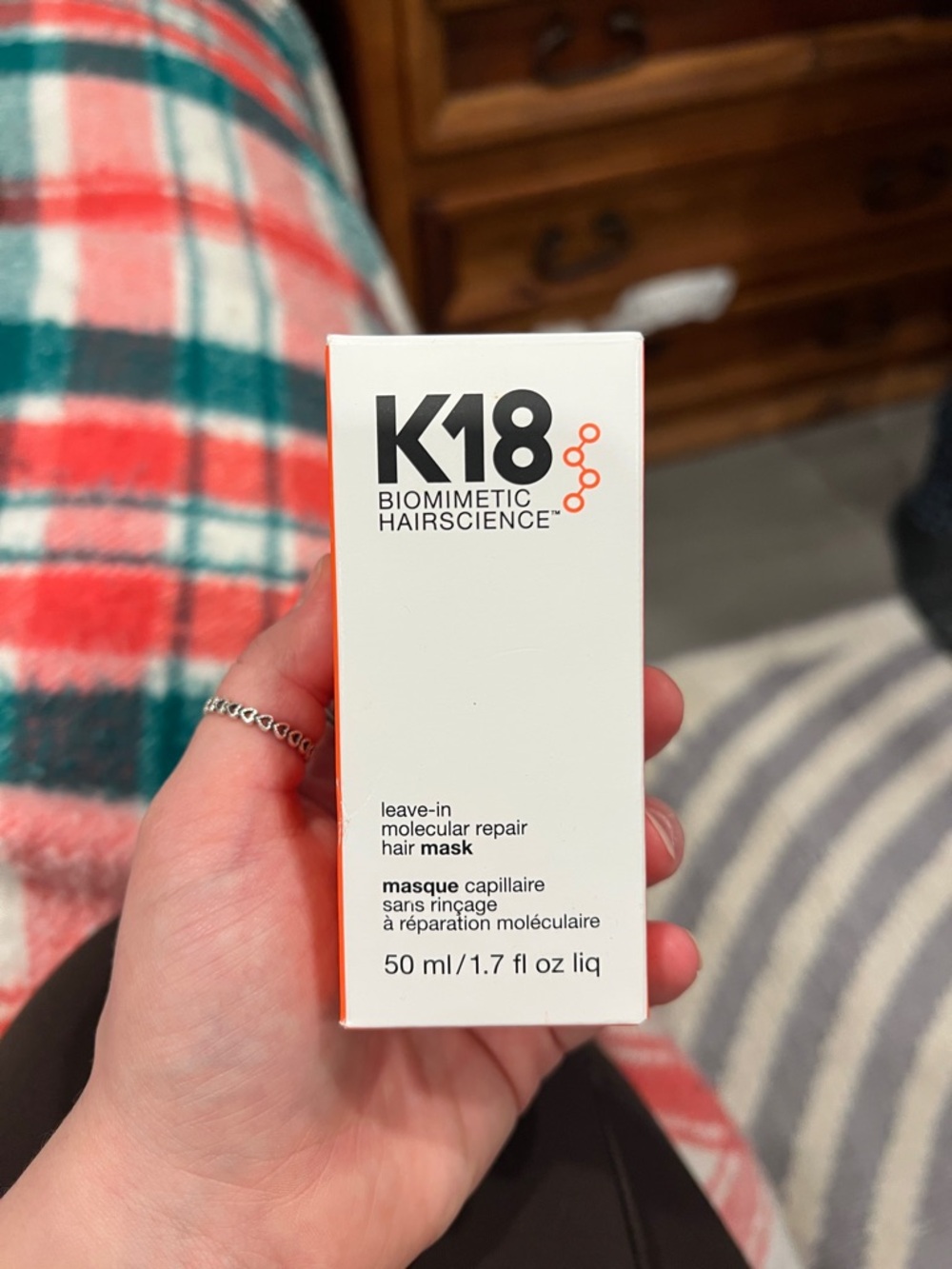 K18 Leave-In Molecular Repair Hair Mask - White & Orange